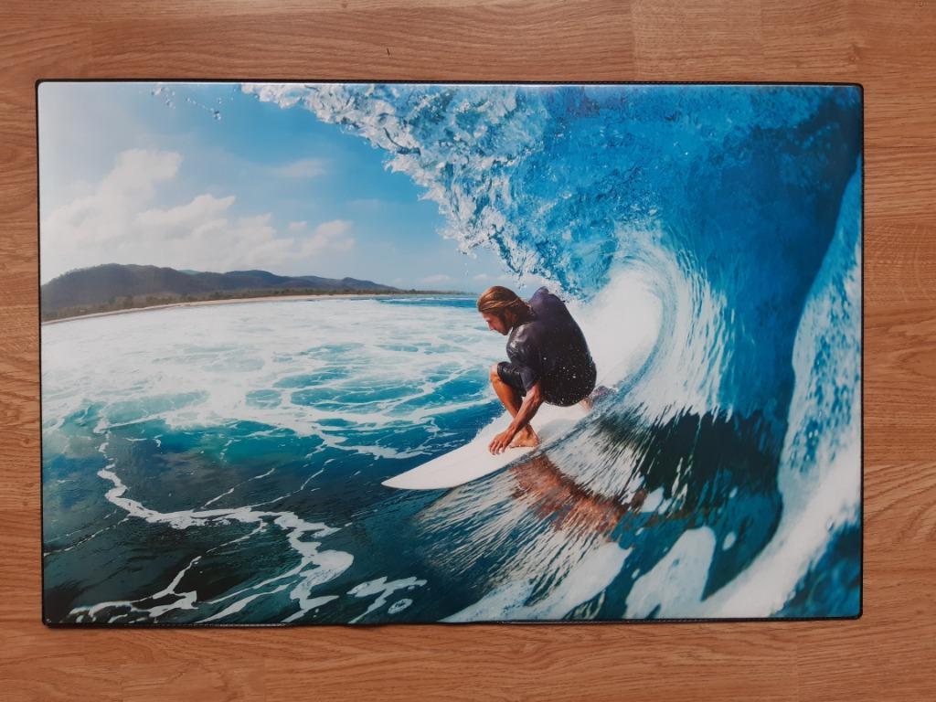 Bureauonderlegger surfer, Ophalen, Gebruikt