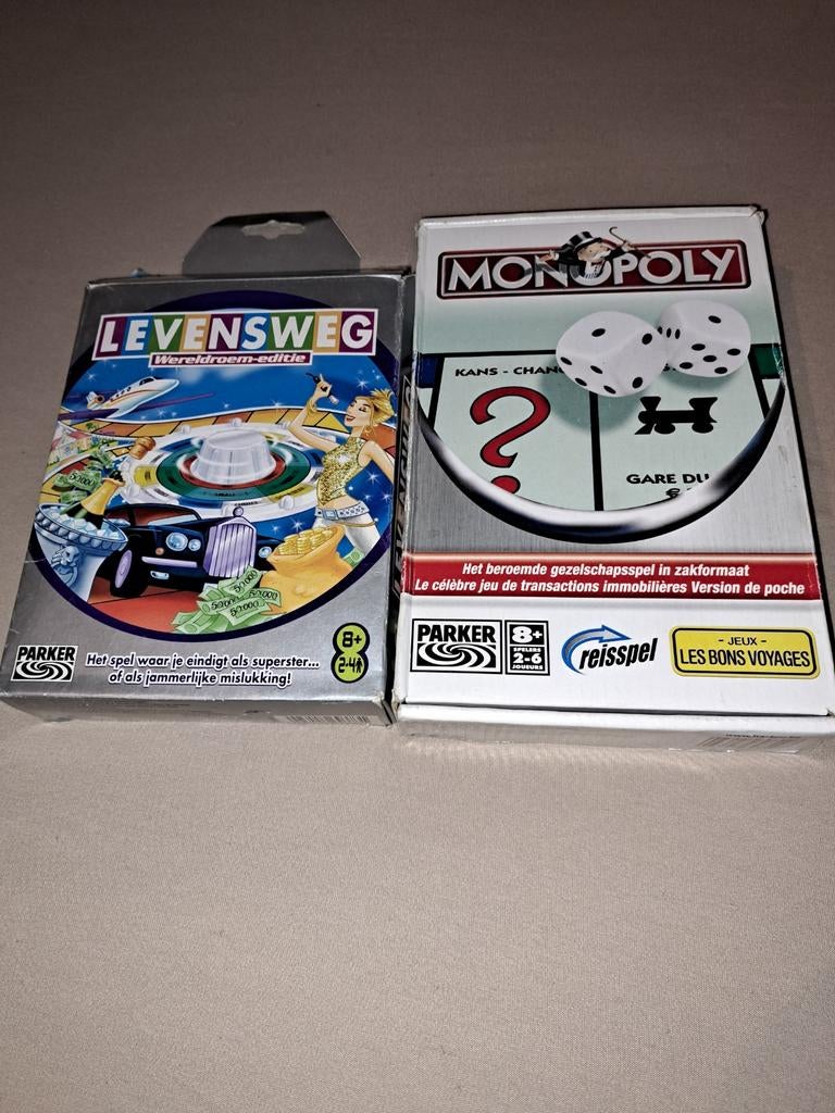 Levensweg en Monopoly reisspel, Enlèvement ou Envoi, Jeu de voyage