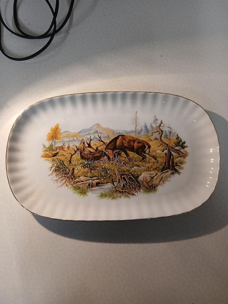 Schaal en kom  en potje jacht,wild, natuur, Antiek en Kunst, Antiek | Servies los, Ophalen of Verzenden