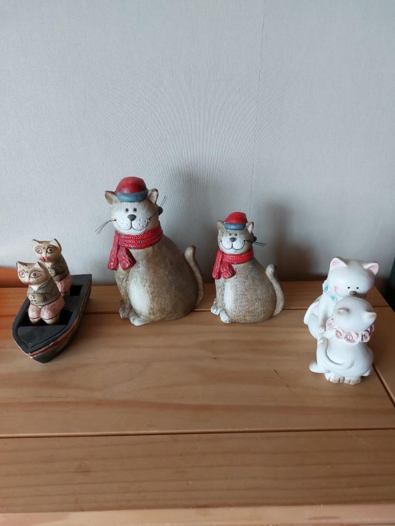 Katten beeldjes, Verzamelen, Beelden en Beeldjes, Nieuw, Dier, Ophalen of Verzenden