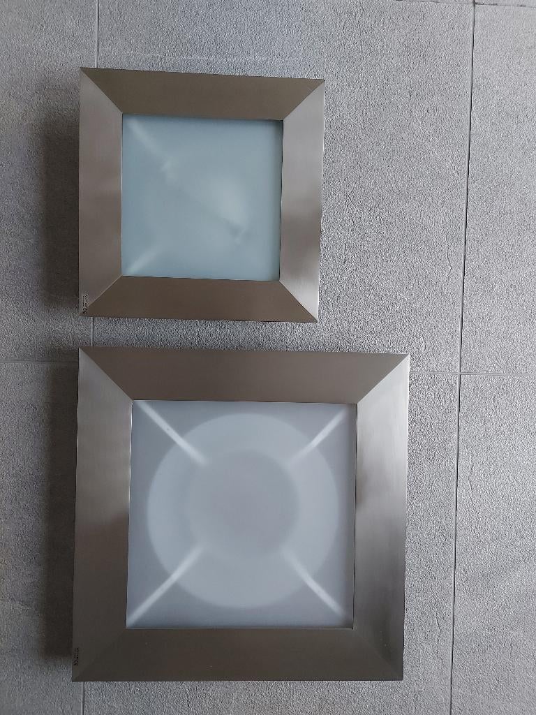 Vibia Sandwich vierkant plafondlampen, Ophalen, Gebruikt, Glas, Modern