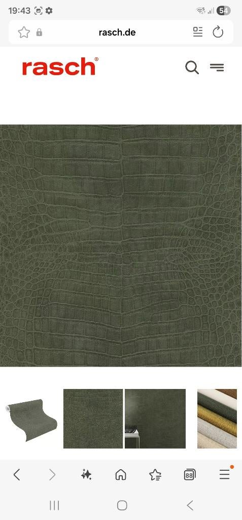 Behangpapier - croco leder - zwart (1 rol), Ophalen of Verzenden, Zwart