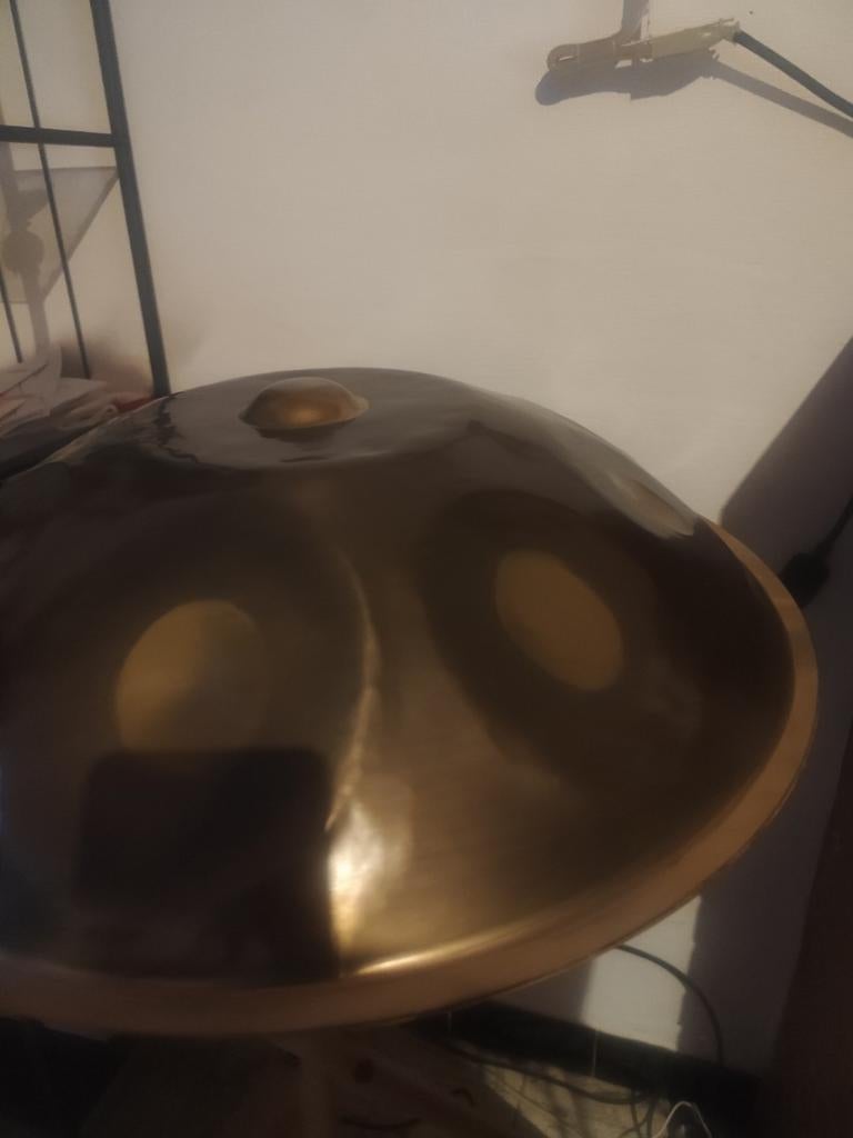 Handpan D Kurd 14 tonen 440hz roestvrij staal + evatek behui, Muziek en Instrumenten, Percussie, Ophalen, Zo goed als nieuw