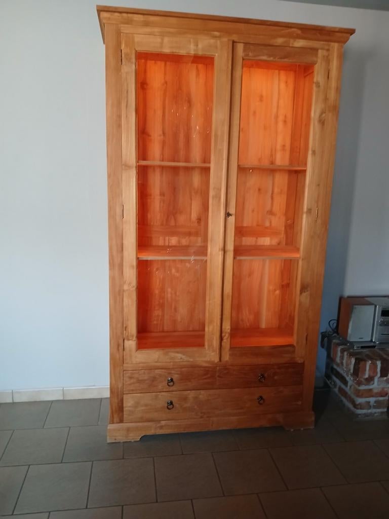 Vitrine en teck, Enlèvement, Teck