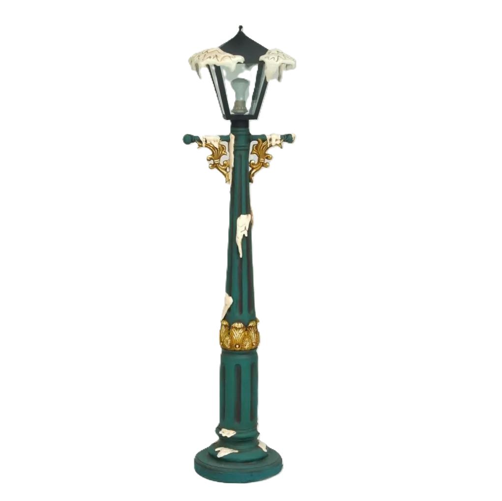 Lampadaire du Père Noël avec neige — Hauteur de Noël 204 cm, Divers, Noël, Neuf, Enlèvement