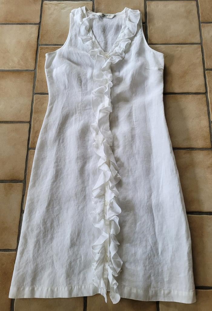 Magnifique tapis d'été en lin de la marque Scapa, 42 ans, co, Vêtements | Femmes, Enlèvement ou Envoi, Taille 42/44 (L), Blanc