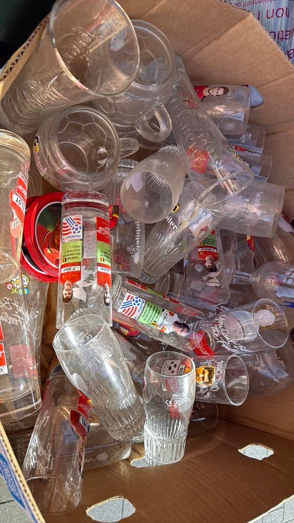 Grand lot de verres collectors football / Coca-Cola, Jupiler, Collections, Enlèvement, Comme neuf