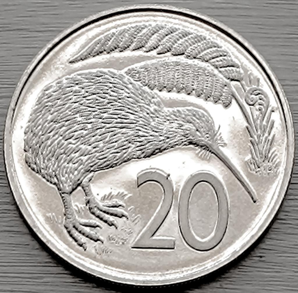 munt Nieuw Zeeland 20 cent  1976, Timbres & Monnaies, Monnaies | Océanie, Enlèvement ou Envoi