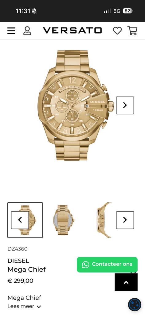 Horloge diesel, Ophalen, Zo goed als nieuw