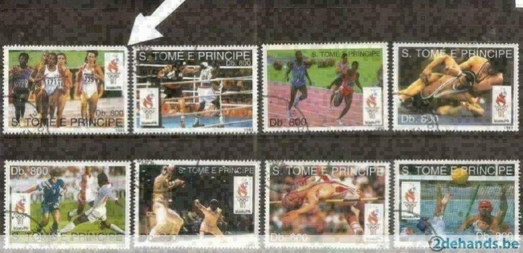 Sao Tome Y Principe 1993 - Yvert 1195-1202 - Atlanta (ST), Postzegels en Munten, Postzegels | Afrika, Verzenden, Gestempeld
