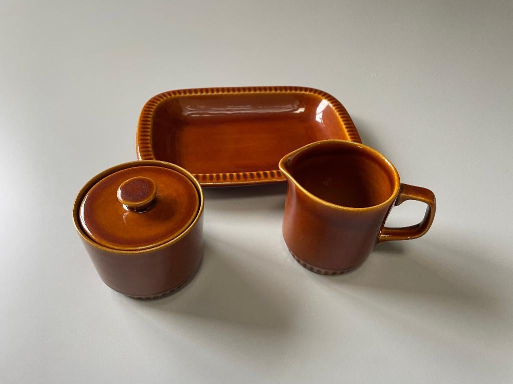 Boch La Louvière Delta suikerpotje & melkkannetje, Ophalen of Verzenden