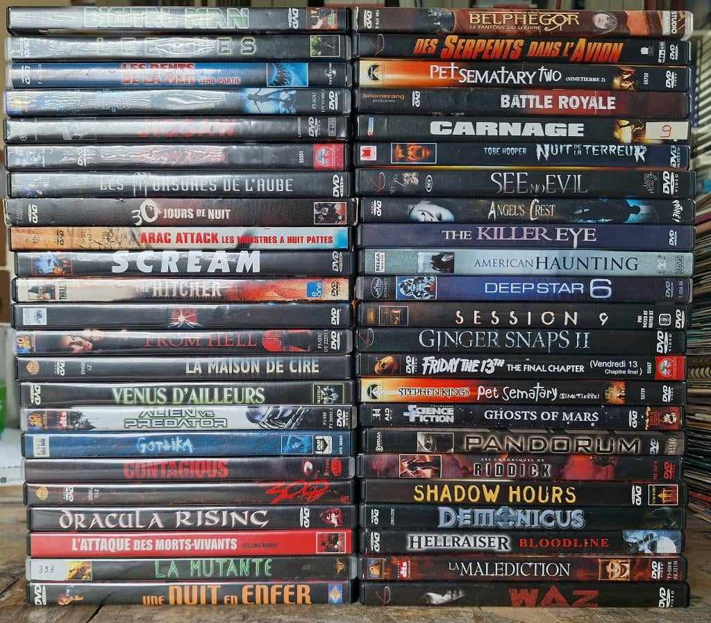 Dvd's Horror Movies - 1,00€ / Franse ondertitels (2), Vanaf 12 jaar, Ophalen of Verzenden, Gebruikt, Vampiers of Zombies