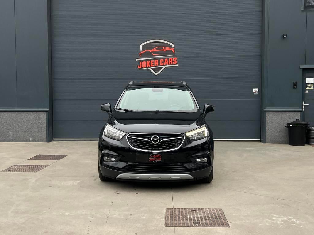 Opel Mokka X 1.6i 4x2 Cosmo CarPlay Airco, Auto's, Stof, Zwart, Bedrijf, Airbags