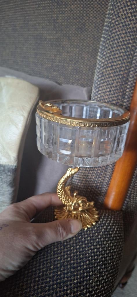 Plat ou cendrier Val Saint Lambert, Antiquités & Art, Antiquités | Verre & Cristal, Enlèvement ou Envoi