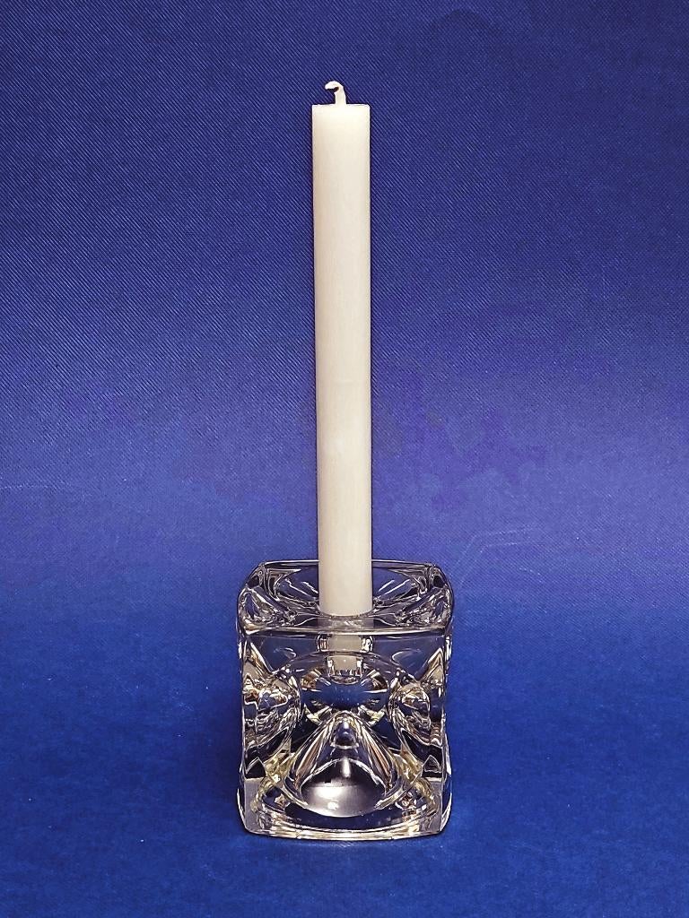 Chandelier en forme de cube en verre Rudolf Jurnikl, Maison & Meubles, Moins de 25 cm, Enlèvement ou Envoi, Comme neuf, Autres matériaux