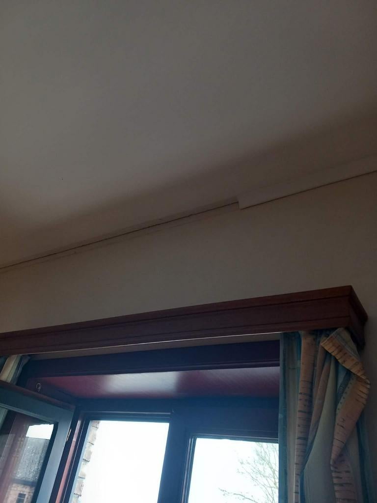 Rails de rideau  en chêne clair, Ophalen, 100 tot 150 cm, Bruin, Nieuw