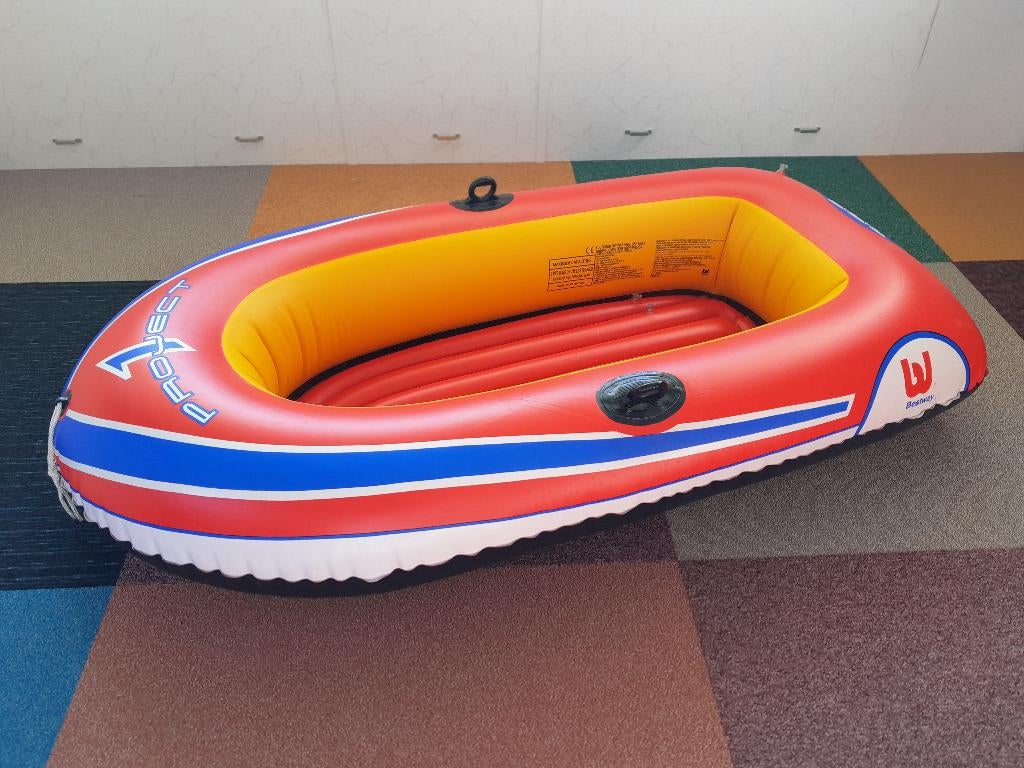 Rubber opblaasboot, compleet met zware pomp en peddels, Enlèvement, Comme neuf