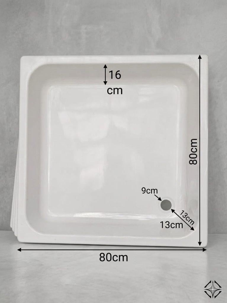Receveur de douche- 80cm 80 cm /13 cm, Maison & Meubles, Nappes, Neuf, Carré, Intérieur, Enlèvement ou Envoi