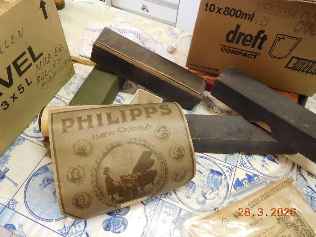 muziekrol pianola, Ophalen, Gebruikt