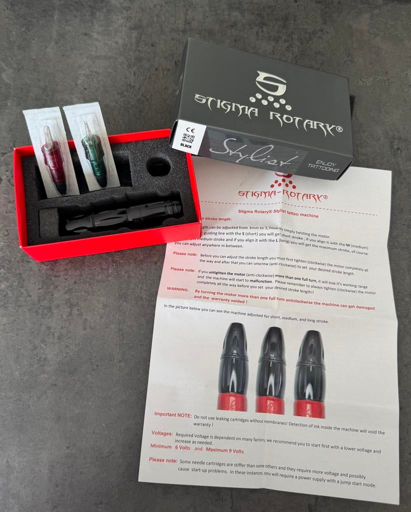Stigma Rotary Stylist Tattoo Machine, Hobby en Vrije tijd, Elektronica-componenten, Ophalen of Verzenden, Zo goed als nieuw