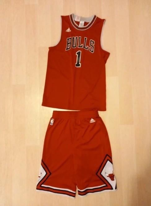 Ensemble vareuse maillot basket NBA Bulls Rose Adidas 14 ans, Enlèvement ou Envoi, Utilisé, Vêtements