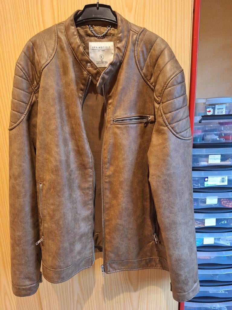 Lederen look jas., Kleding | Heren, Jassen | Zomer, Ophalen, Maat 56/58 (XL)