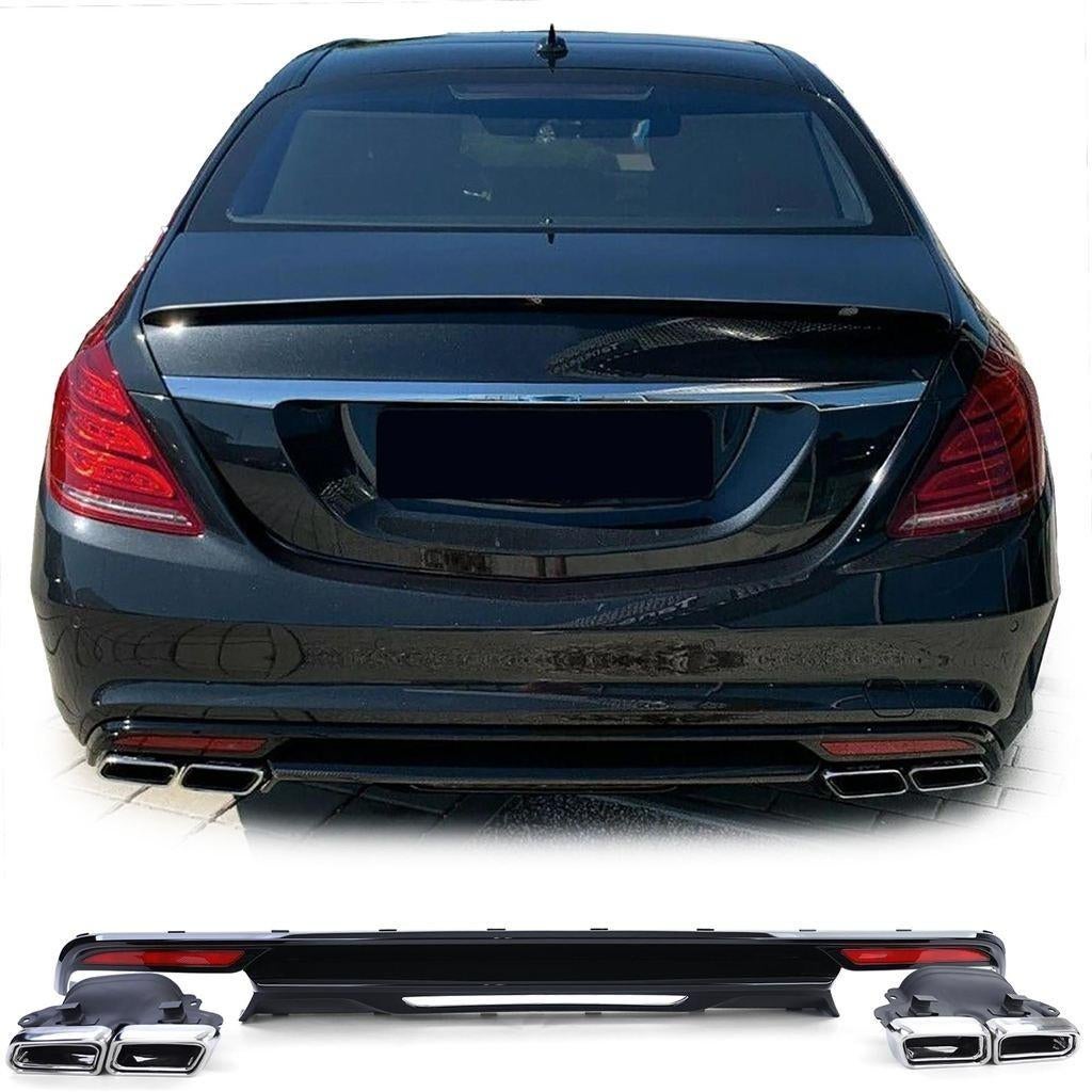 AMG Look Uitlaat Diffuser Voor MB S Klasse W222 2013 t/m 201, Verzenden