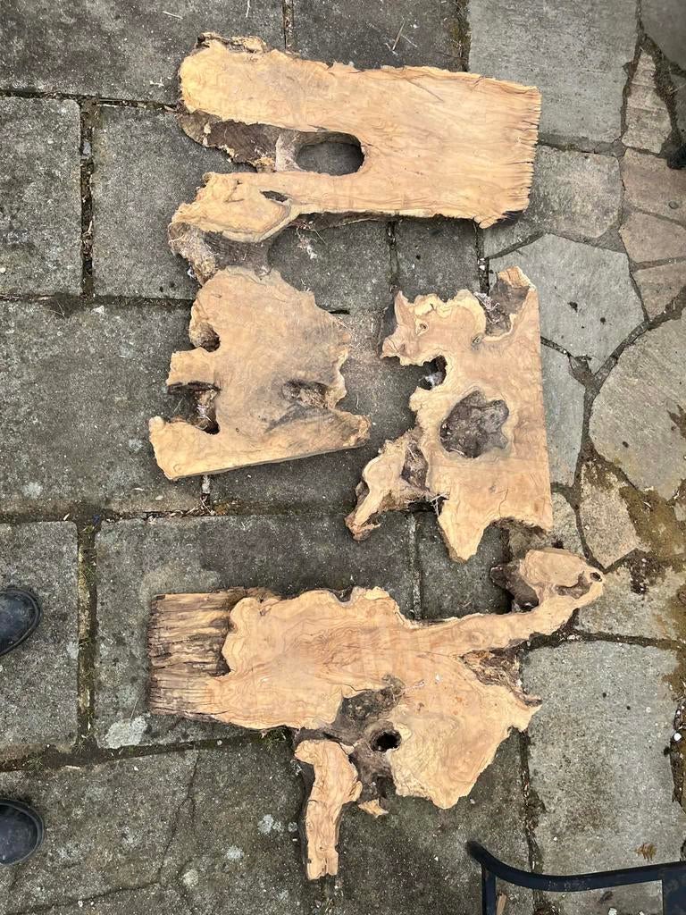 Olijfhout, Doe-het-zelf en Bouw, Hout en Planken, Ophalen, Zo goed als nieuw