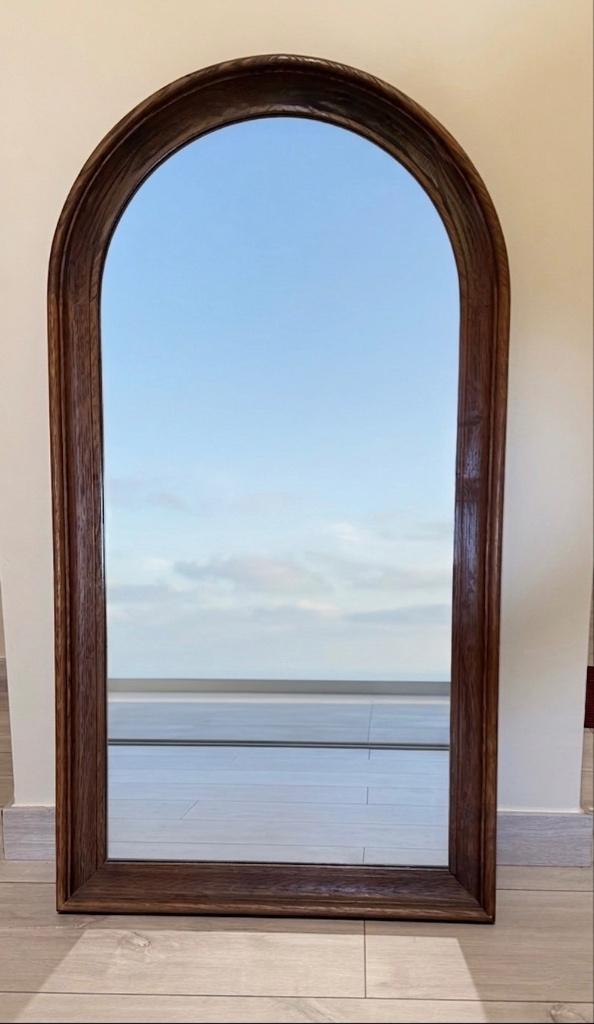 Mooie massief eiken spiegel in uitstekende staat, Ophalen, Minder dan 50 cm, Zo goed als nieuw, Minder dan 100 cm