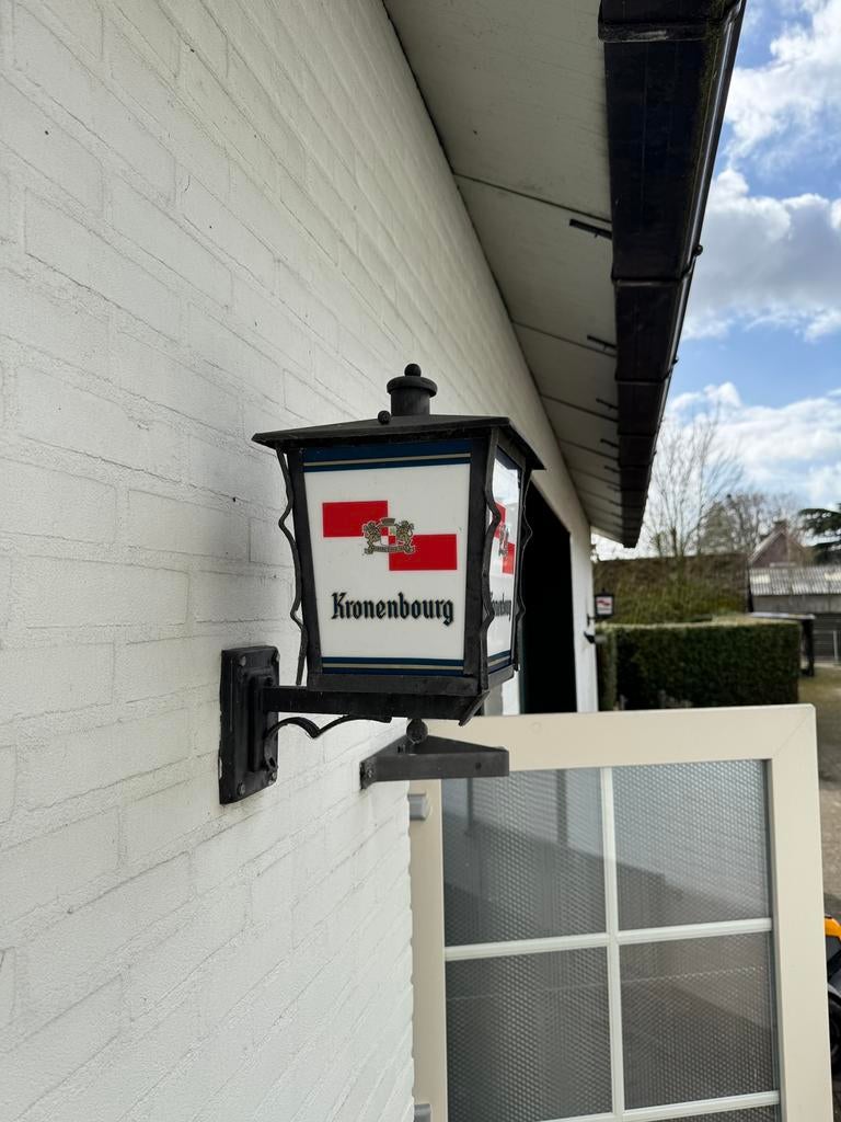 Set of 2 vintage kronenbourg beer lamps, Verzenden