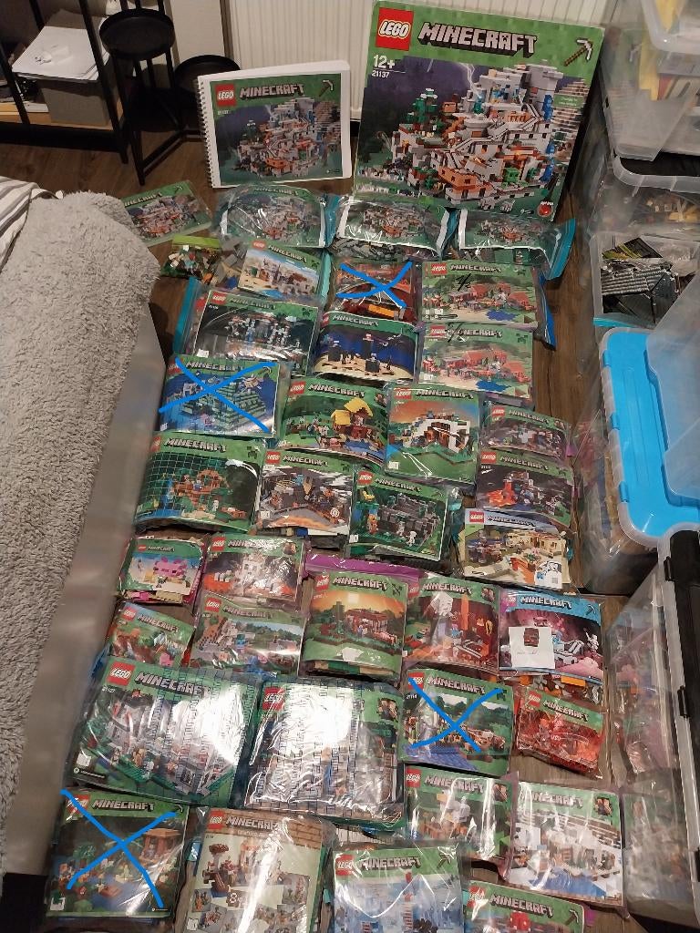 lego minecraft lot 29 sets compleet, Ophalen of Verzenden, Zo goed als nieuw, Complete set, Lego