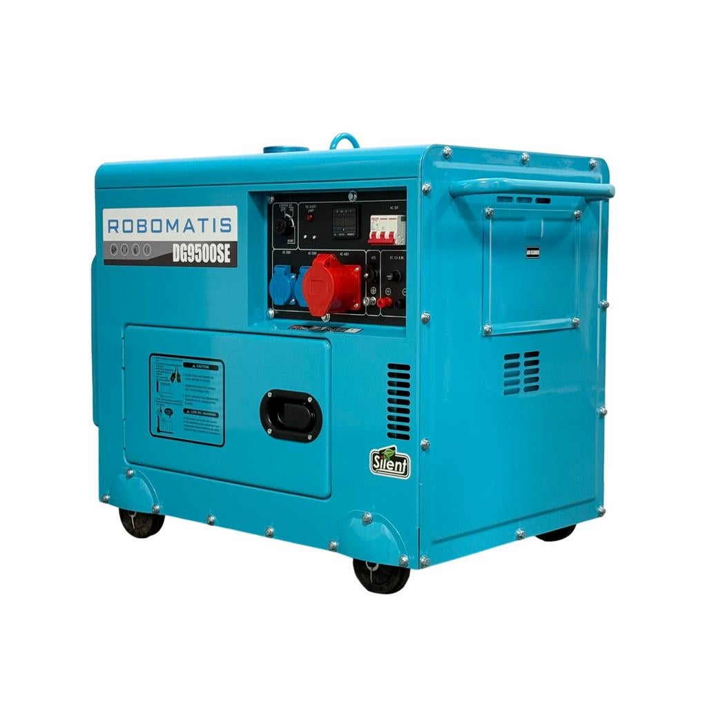 Stroomgroep/generator Diesel 7000w stil 24Mnd Garantie, Neuf, 5 à 10 kVA, Enlèvement ou Envoi, Démarrage électrique