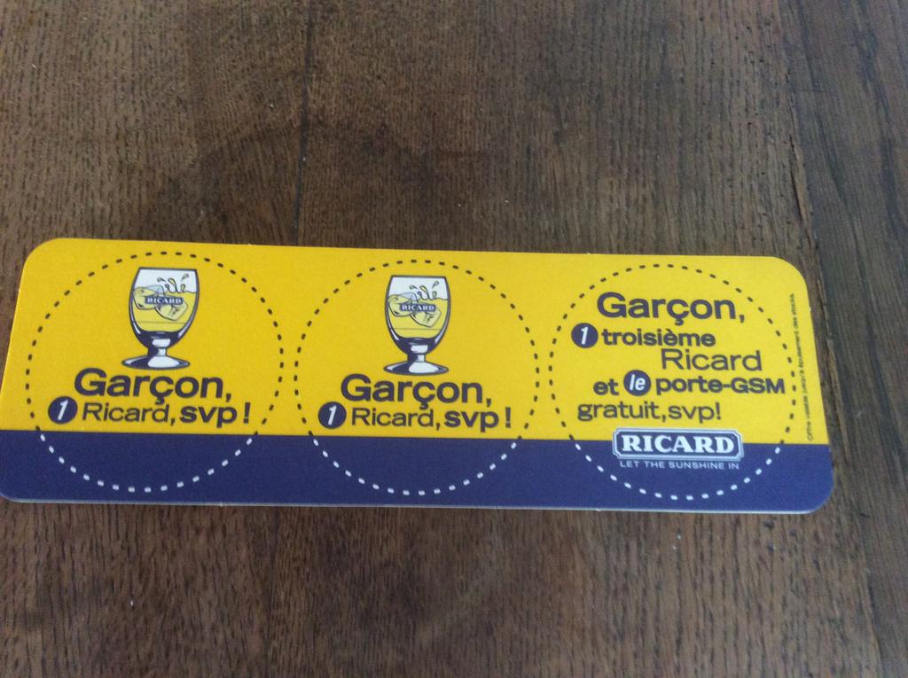 Sousbocqpour 3 Ricards, Collections, Marques & Objets publicitaires, Enlèvement, Neuf, Ustensile