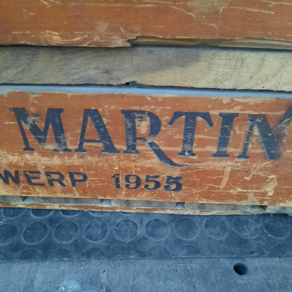 Houten bak uit 1955 , John Martin , Antwerp ., Ophalen of Verzenden