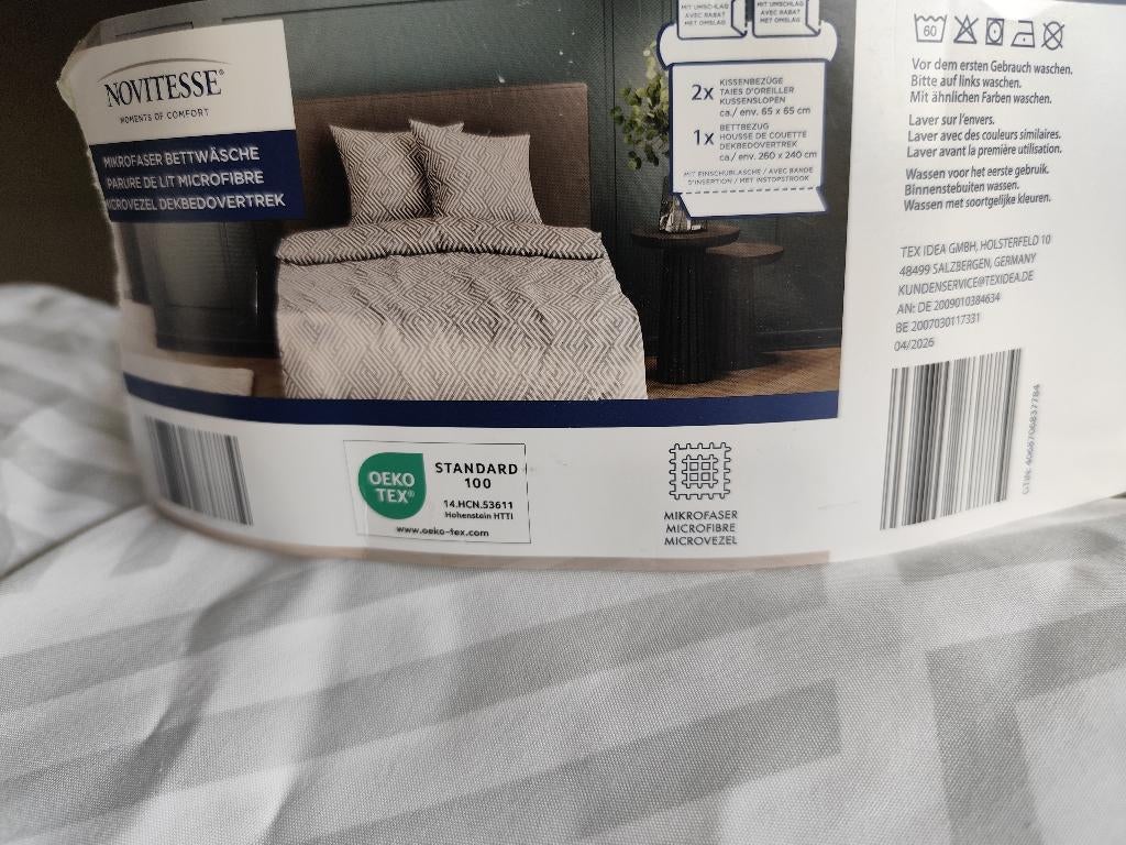 Nieuwe dekbedovertrek 260 cm x 240 cm, Wit, Dekbedovertrek, Ophalen of Verzenden, Nieuw