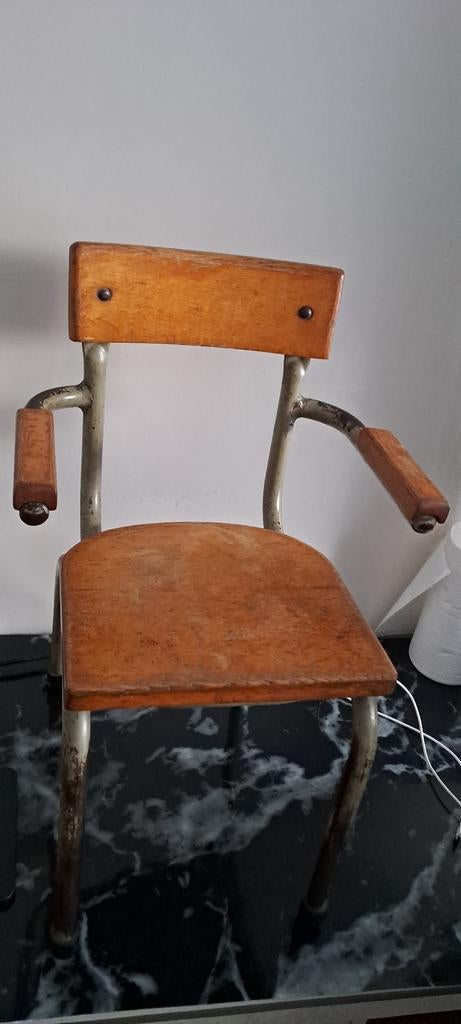 Chaise d'écolier d'époque vintage 1950, Enlèvement