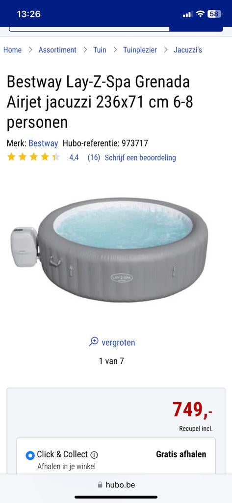 Best way jacuzzi, Jardin & Terrasse, Bains à remous et Spas, Enlèvement, Utilisé, Pompe, Gonflable