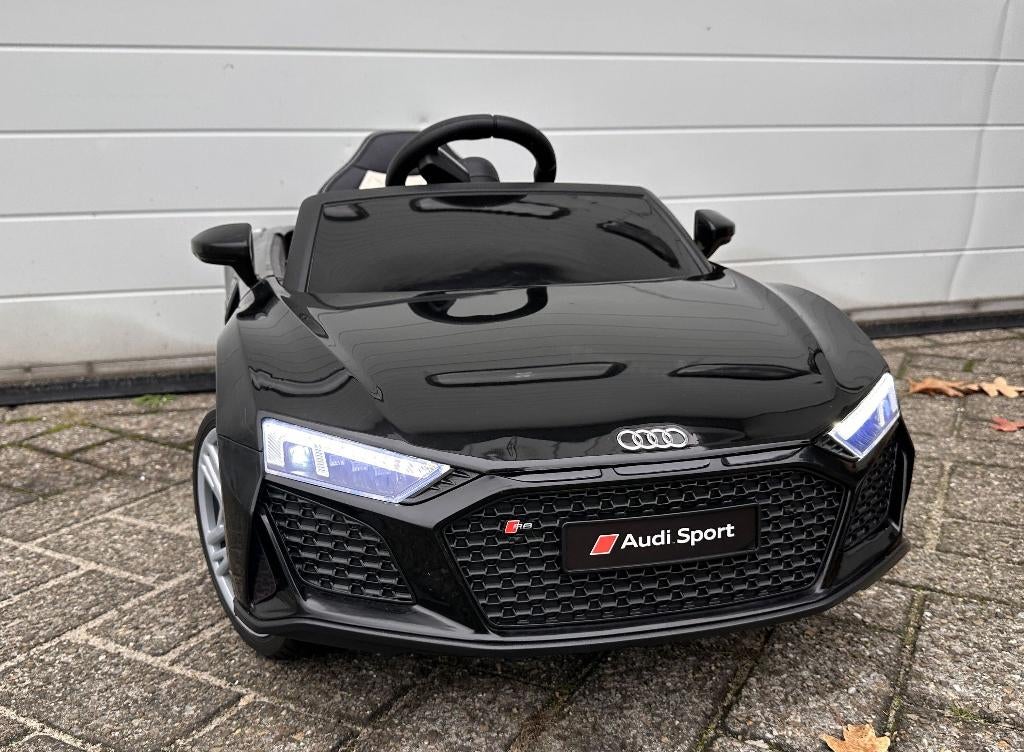 Audi R8 12v zwart Afstands. - Bluetooth - Leder en Rubberba, Enlèvement ou Envoi, Neuf