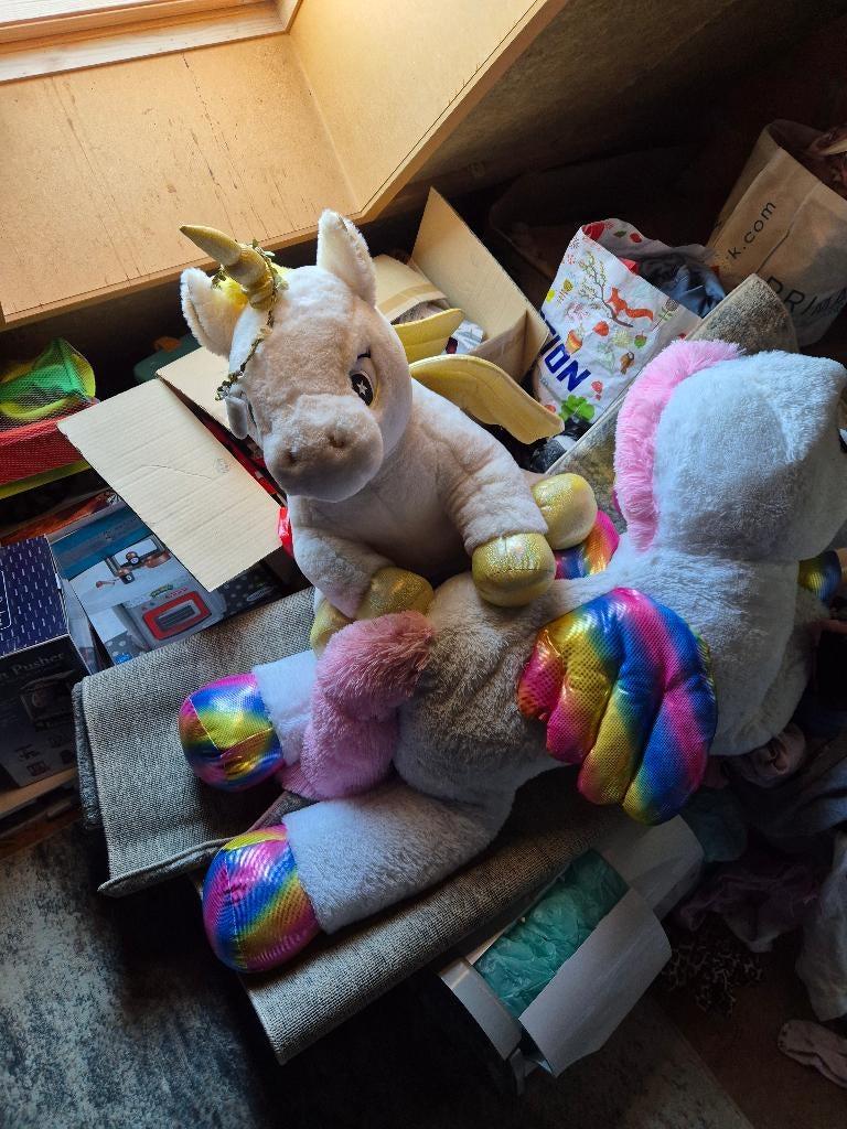 Grote knuffel unicorn, Kinderen en Baby's, Speelgoed | Knuffels en Pluche, Ophalen, Zo goed als nieuw