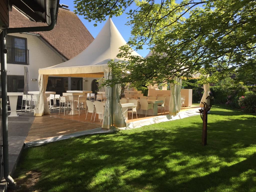 Pagodetent Feesttent Opslagtent 5x5mtr ( Koop en/of huur ), Ophalen, Gebruikt, 2 meter of meer, 4 tot 6 meter