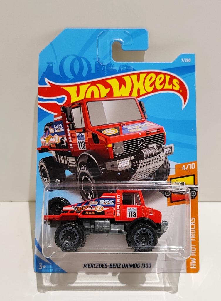 Hot Wheels Mercedes-Benz Unimog 1300 Rood (2017), Ophalen of Verzenden