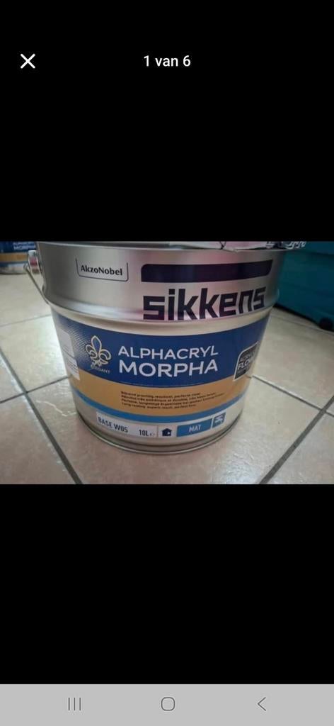Nouveau pot de peinture Sikkens de 10 litres, Bricolage & Construction, Peinture, Vernis & Laque, Enlèvement, Peinture