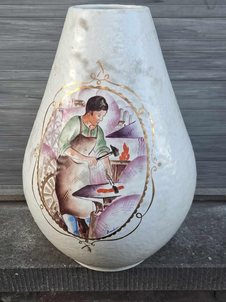 vase en saint ghislain louis randour, Antiquités & Art, Enlèvement ou Envoi