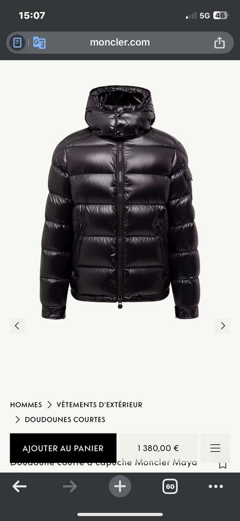 Authentieke jas van Moncler Maya, Kleding | Heren, Jassen | Winter, Ophalen, Zo goed als nieuw