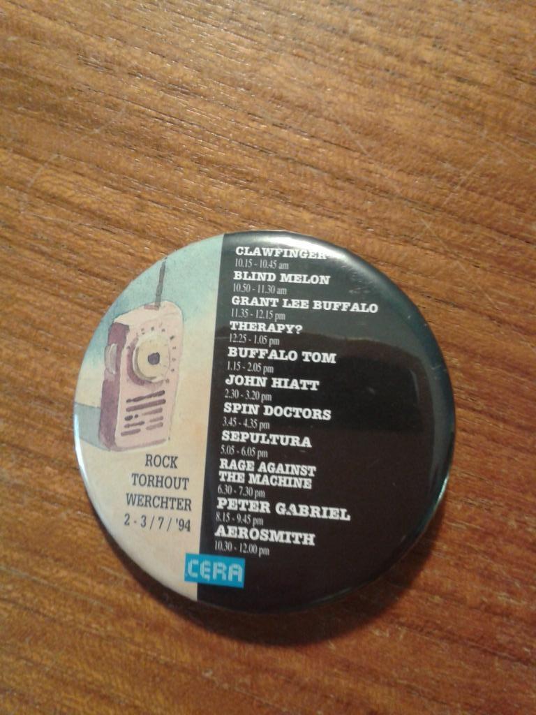 Badge Rock Torhout/Werchter 1994, Verzamelen, Ophalen of Verzenden, Gebruikt