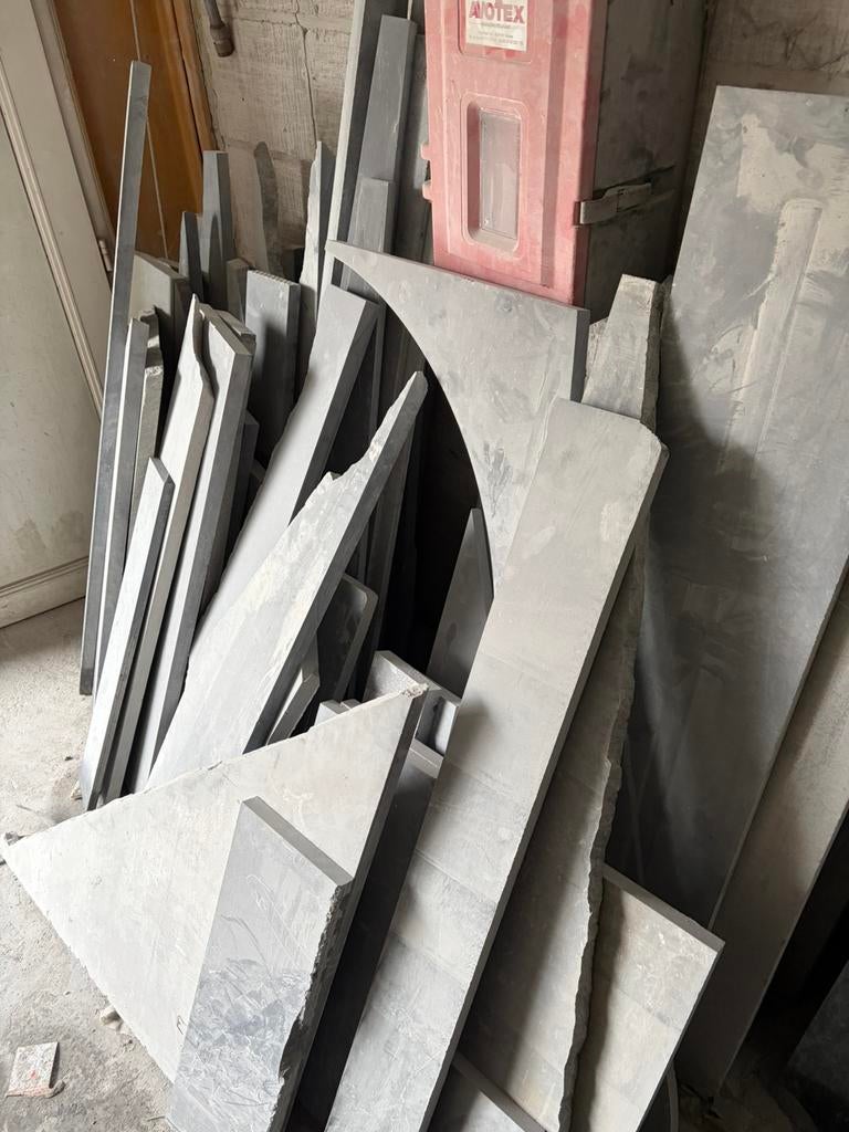 Arduin Belgische blauwe hardsteen overschotten, Tuin en Terras, Tegels en Klinkers, Ophalen, Zo goed als nieuw