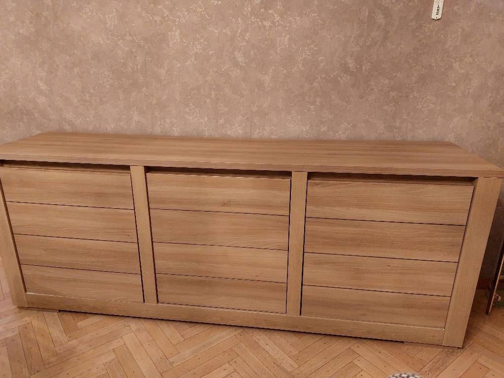 dressoir + table, Enlèvement, Comme neuf, Moderne mélaminé, 4 à 6 chaises