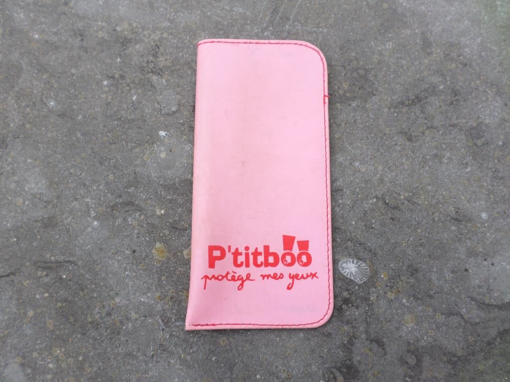 Etui pochette pour lunettes rose rouge noir velours, Enlèvement ou Envoi, Utilisé, Rose, Lunettes de lecture