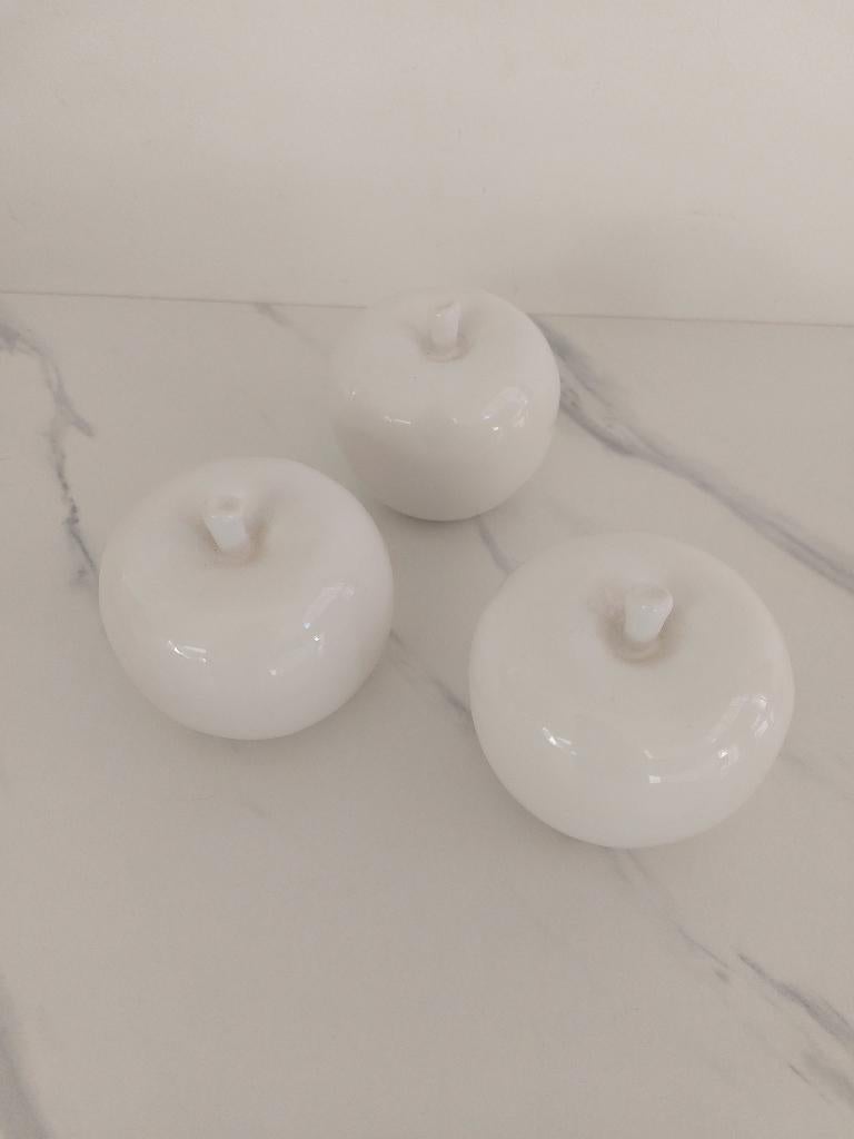 J-LINE 3 witte keramische appels, Ophalen