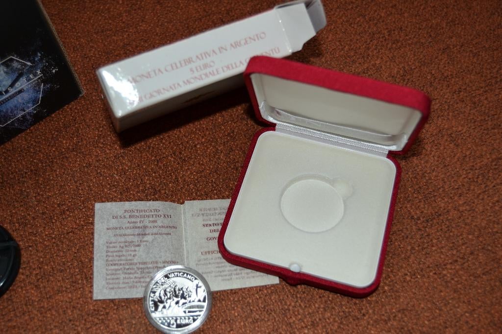 5 euro Vatikaan 2008, Postzegels en Munten, Vaticaanstad, Setje, Zilver, Ophalen of Verzenden